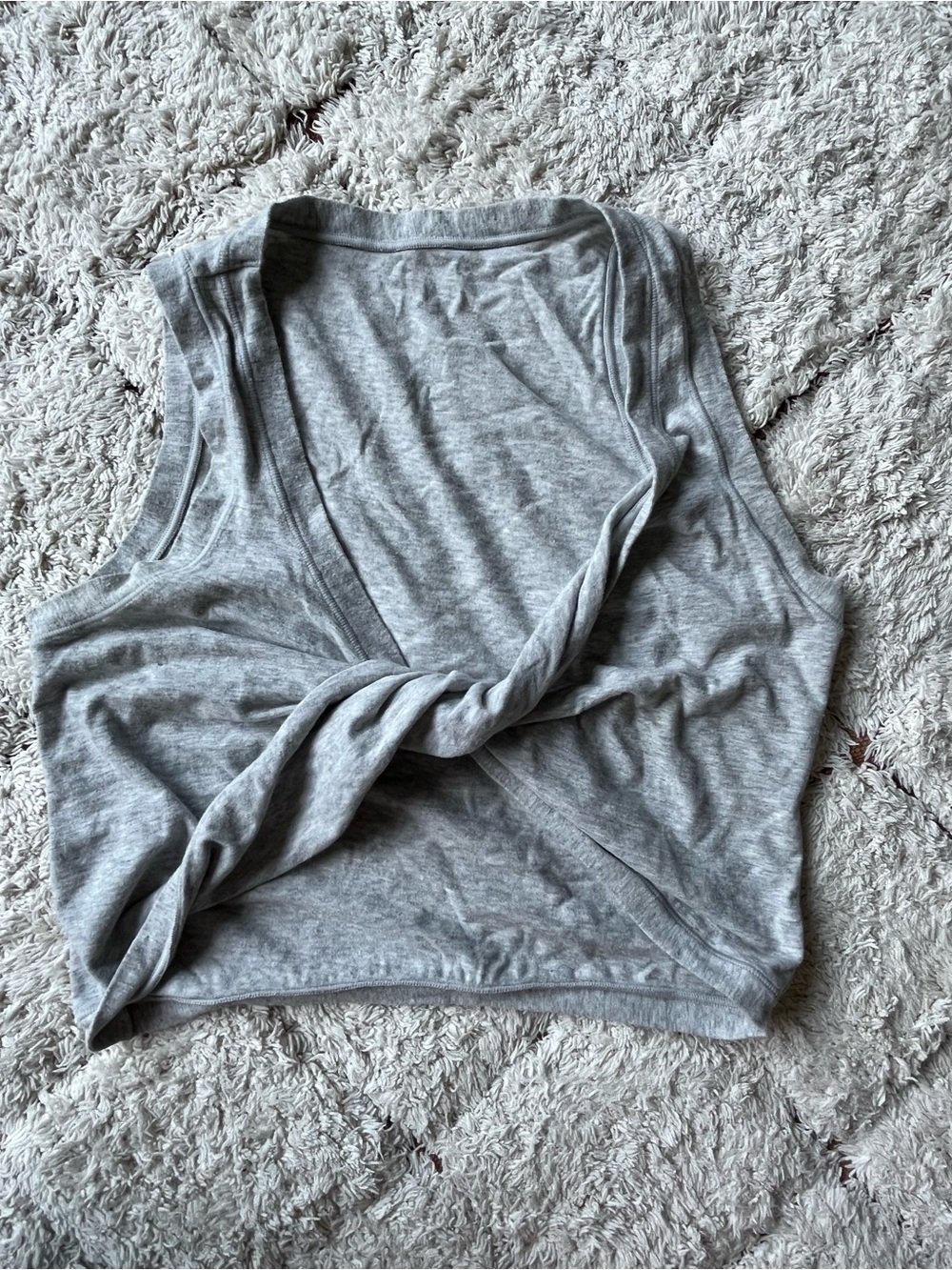 Grey SKIMS Twist-Front Sleeveless Tank Top - Women's, Size M